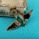 Trendy Lampwork Crafts Cute Enamel Birds Brooches For Women Fashion Jewelry