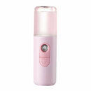 Nano Spray Hydration Instrument Mini Rechargeable Facial Steamer (Pink)