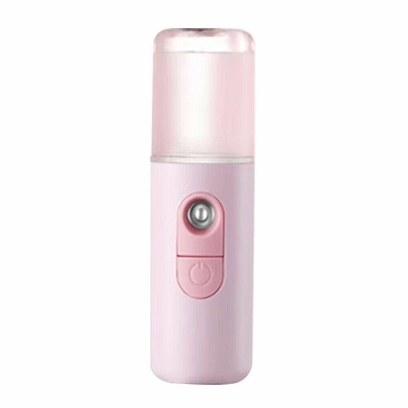 Nano Spray Hydration Instrument Mini Rechargeable Facial Steamer (Pink)