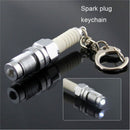 Casual Fashion LED Key Chain Spark Plug Key Chain Keychain Car Parts Keyring MO