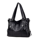 2017 Retro Style Large Women Handbags Ladies Shoulder Bags(Black)