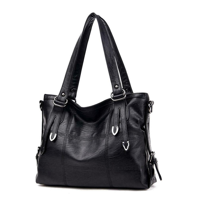 2017 Retro Style Large Women Handbags Ladies Shoulder Bags(Black)
