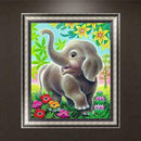 Elephant Painting Embroidery 5D Diamond Cross Stitch DIY Home Art Decor