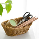 Oval Wicker Woven Basket Bread Basket Serving Basket, 11 Inch Storage Baske X6A1