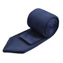 3x Men Formal Business Solid Knit Tie Classic Woven Necktie -Black,Red,Blue