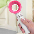 USB Mini Handheld Bladeless Fan No Leaf Handy Fan Small Cooling Fan (White) A