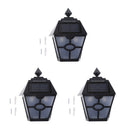 3 Pcs Solar Powered Outdoor Garden Fence Wall Light LED Outdoor Garden Lamp