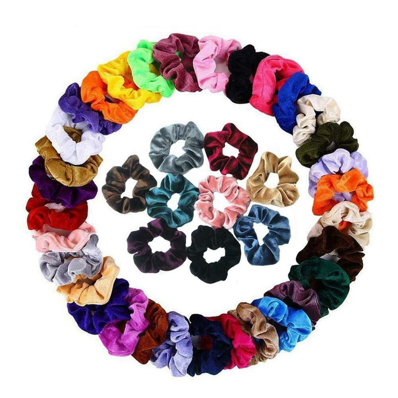 45pcs Velvet Elastic Rubber Band Fashion Women Hair Ropes Ponytail Holder  A