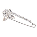 2pcs Fashion Safety Pin Womens Crystal Brooch Imitation Pearls Brooches