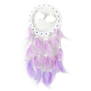 LED Flower Cloud Feather Dreamcatcher String Light Decorative Lamp (Purple) A