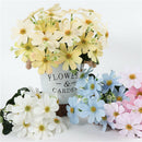 Artificial Silk  Flower Bouquet 5 Stems 10 Heads, 33cm/12.99''-Yellow