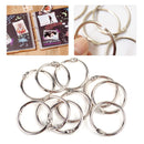 20pcs 25mm Loose Leaf Book Binder Split Hinge Ring Snap Scrapbook Photo Album
