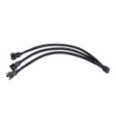 4 pin PWM Fan Cable 1 to 3 ways  Splitter Black Sleeved Extension Cable