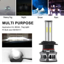 2PCS 6 Sides LED Headlight Kit H7 High Low Beam DOB LED Bulb Car Lighting 3
