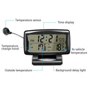 Digital Car OUT/IN Dual Thermometer Temperature Sensor Vehicle Alarm Clock  L0Z2