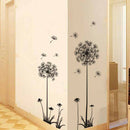 black dandelion bedroom wall stickers household adornment home wall stickers M&O