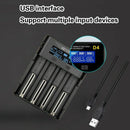 4-Slot Smart LCD Battery Charger Discharge Recharge Li-ion Ni-Cd Ni-NH AAA 18650