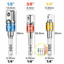 Power Nut Driver Drill Bit Set Metric Socket Wrench Screw Driver Hex + Impa