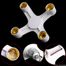 4 In 1 E27 To 4E27 Base Socket Splitter LED Light Lamp Bulb Adapter Holder ST105