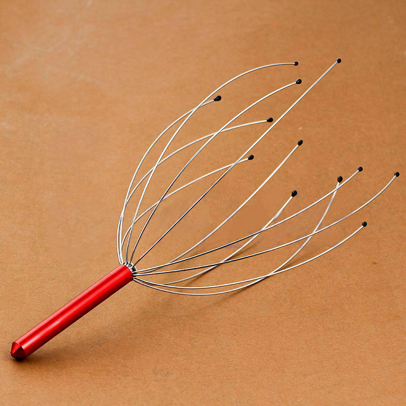1x Head Massager Octopus Tackle Stress Head Neck Scalp Release Relax Wire G1Q2