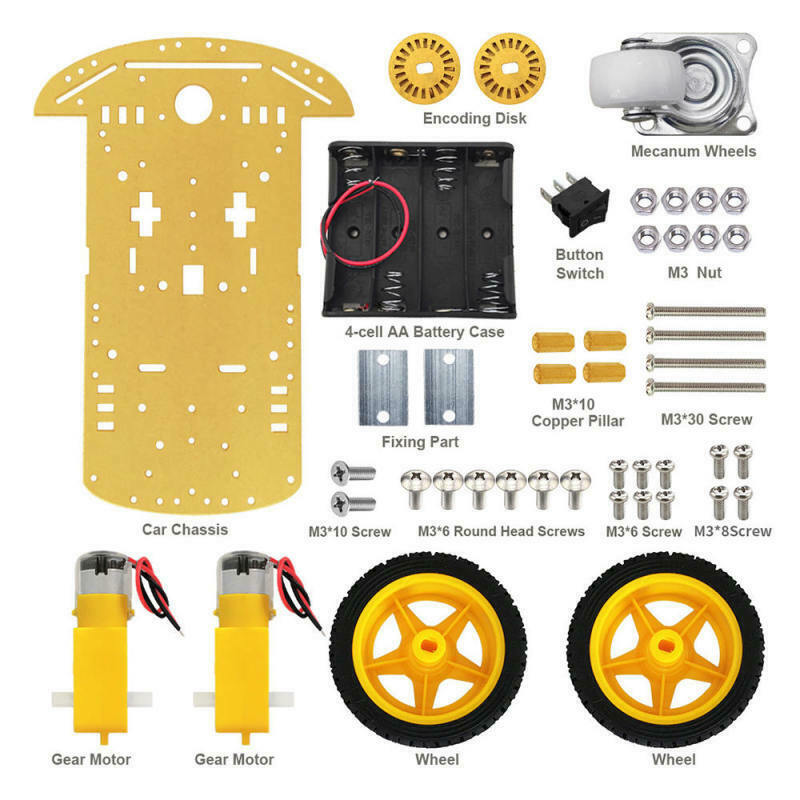 2WD Smart Motor Robot Car Chassis Battery Box Set Speed Encoder for Arduino QOK