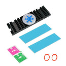 Aluminium Alloy PCIe NVMe M.2 2280 SSD Heatsinks Memory Cooling Fin (Black)