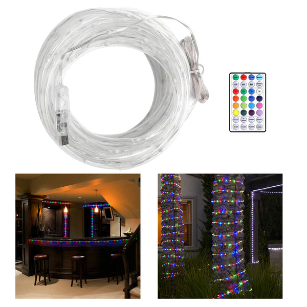 10M LED Copper Wire String Fairy Light USB Corded Strip Lamp Window Decor