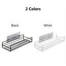 Practical Iron Shelf Adhesive Storage Rack Holder Shower Shampoo Organizer