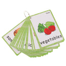 35Pcs Kids Durable Sight/Picture Word Flash Cards About Food for Ages