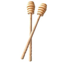 Long Handle Wood Honey Dipper Stick Honey Mixer Spoon Kitchen Tool (2pcs) A