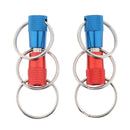 4 X Quick Release Keychain with Three Heavy Duty Split Rings Key Accessories
