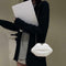Lips Women PVC Handbags Chain Messenger Bags Shoulder Party Clutch (White)