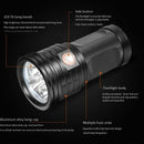 Powerful Led Flashlight 7500K 6 x T6 Led Torch Light Flashlight 3 Modes Por