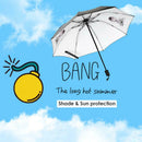 Simple Cartoon Umbrella Three Folding Sunscreen Umbrellas Windproof Parasol