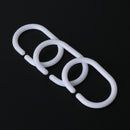 12Pcs/Pack Home Plastic Shower Curtain Hook Hanger Rings Bath Drape Loop Clasp