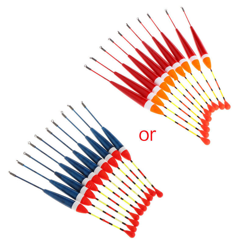 10pcs 0.8g Carp Fishing Floats Set Buoy Bobber Stick For Fish Tackle Vertical 9#