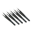5 Pcs Stainless Steel Thickened Tweezers Mobile Phone Repair, Extra Fine Tip
