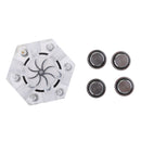 Acrylic G1/4 Threaded hexagon Computer Water Cooling Flow Meter 6Ways
