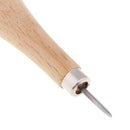3pcs 4/5-6mm Steel Awl & Wooden Trimming polished Tool for Handmade Leather
