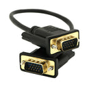 PC Computer 15Pin VGA Male To Male Cable Adapter Wire Black