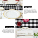 14 X 108 Inch Buffalo Check Table Runner Cotton-Polyester Blend Handmade Bl