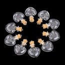 10pcs glass cork bottle glasses ampoules wool bottle pendants heart form Q4U5