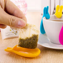 1X Silicone Gel Rabbit Shape Tea Bag Infuser Holder Random Colors Mug Gift   B3C