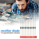200pcs 14 Sizes Fast Switching Schottky Diode Assorted Kit 1N4001 1N4004 1N4007