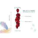 Long Rose Petals Dangle Earrings Rose Tassel Earrings Acrylic Flower EarringD5R1