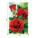 Red Rose Diamond Painting Cross Stitch DIY Rhinestone Home Decor Craft Gift