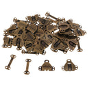 30 Sets Bronze Metal Sew-On Hook and Eye Closures for Trousers Skirt Dress