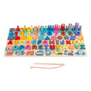 Wooden Puzzle Jigsaw Math Number Learning Fishing Kids Education Toys Busy Board