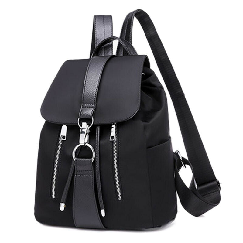 Fashion Waterproof Oxford PU Leather Backpack Girls School Bag Shoulder Bag G8N9