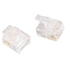 RJ11 6P6C Modular Plug Telephone Adapter Connector Line End 50pcs Y2Q4